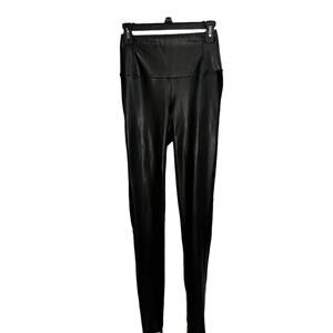 ARITZIA WILFRED FREE Black Faux Leather High Waisted Leggings‎ Size Small
